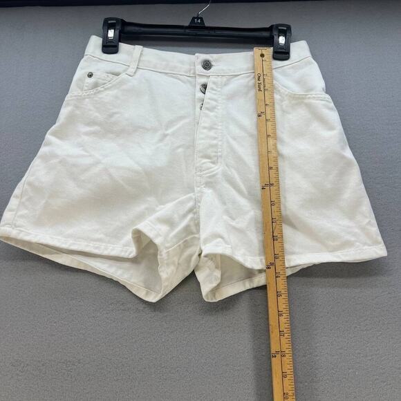 Vintage 90's Bonjour Button Fly Women's Jean Shorts Size 11/12 White - Picture 7 of 14